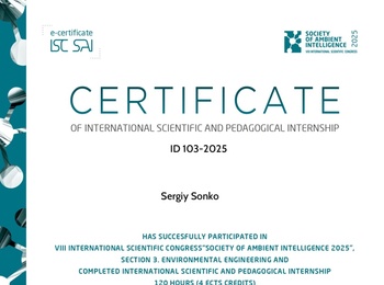 Професор кафедри екології та безпеки життєдіяльності Сонько С.П. представив університет на міжнародному науковому конгресі